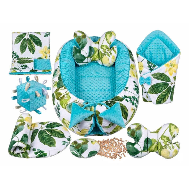 Set - hnízdečko pro miminko 8v1 / leaf